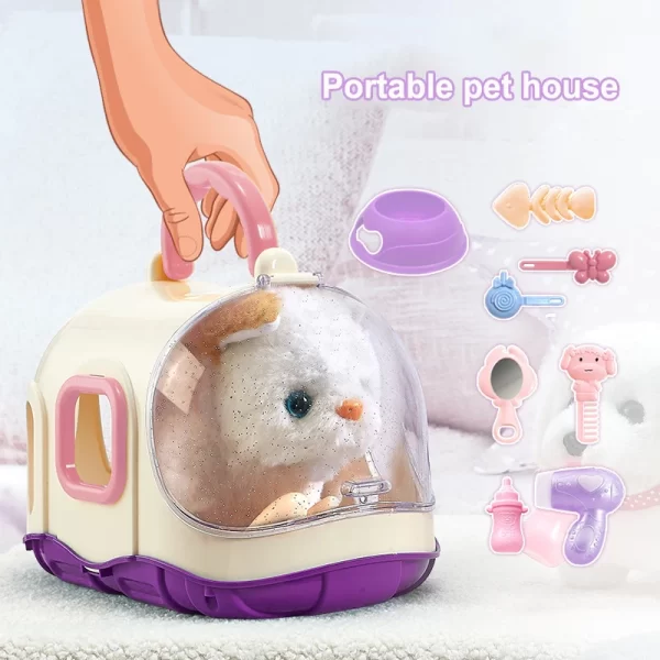 2025 New 13PCS Cute Electronic Pet Cat Toy Children's Simulation Electric Plush Kitten Portable Children's Toy Gift - Image 2