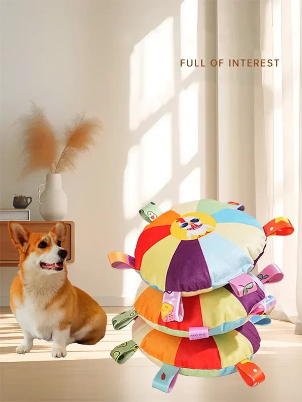Funny Rainbow Plush Flying Saucer Dog Toys Outdoor Interactive Training Games Chew Toy Pets Flying Discs Toys Dog Accessories - Image 12