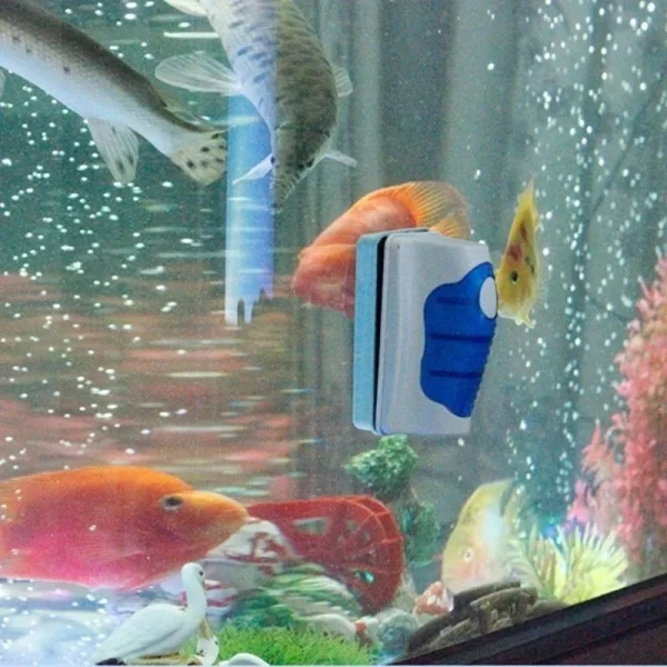 Fish Tank Glass Scraper Cleaner Floating Aquarium Cleaner Super Magnetic Clean Brush Aquarium - Image 4