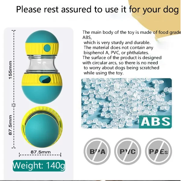 Dog Toys Increase Intelligence Elliptical Track Rolling Ball Leaky Food Develop Good Habits Sturdy Durable Interactive Pet Toys - Image 3