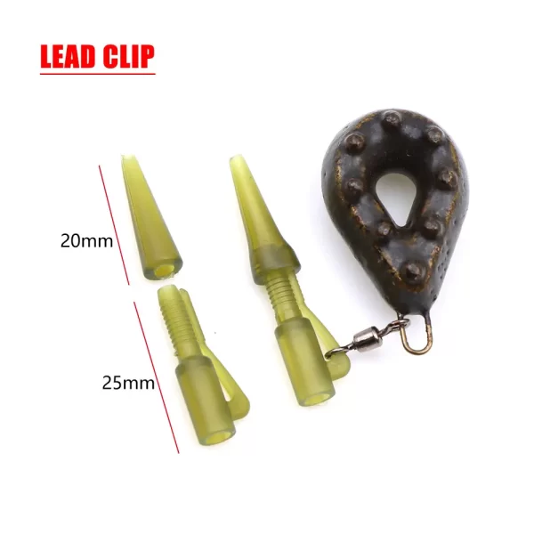 10 Set Carp Fishing Accessories Helicopter Hair Rig Tackle Kit Anti-tangle Sleeve QC Fishing Swivel Lead Clip For Fishing Tool - Image 2