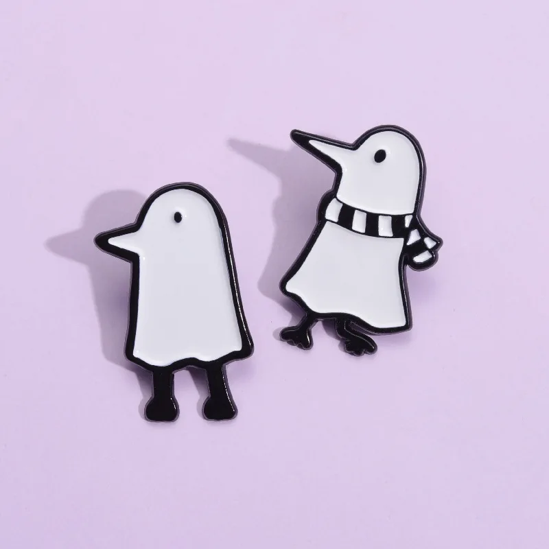 Animal Brooch Cute Funny White Bird Metal Badge Small Accessories Wholesale Decorative Brooches Cap Pin Bag Pins and Badges Hat - Image 16