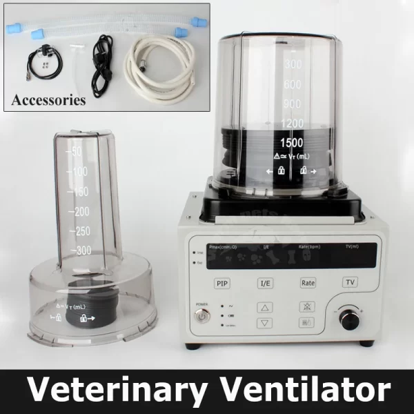 Veterinary Anesthesia Ventilator Machine High Flow Oxygen Therapy Equipment Vet Fan for Animal Hospital Clinic
