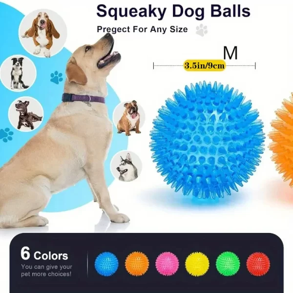 6pcs Ultimate pet Dog Toy Set Interactive Squeaky Balls for Dental Hygiene Training Safe BPA Free Ideal for Small Medium Puppy - Image 5