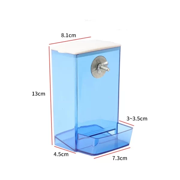 Large Capacity Bird Feeder Box Anti-Splash Bird Food Dispenser Durable Parrot Feeding Box for Small Medium Birds - Image 6