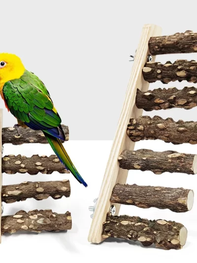 1PC Wood Ladder Pet Interactive Bird Parrot Toy Ladder for Hamster Cage Funny Grinding Stick Climbing Toy Bird Accessories
