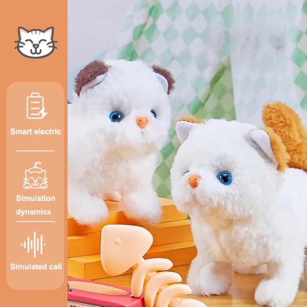 2025 New 13PCS Cute Electronic Pet Cat Toy Children's Simulation Electric Plush Kitten Portable Children's Toy Gift - Image 3