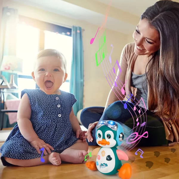 Baby Crawling Toys Musical Penguin Infant Moving Walking Dancing Toys with Light Toddler Interactive Development Tummy Time Gift - Image 8
