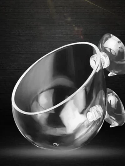 Glass Aquarium decoration Hanging fish tank Mini Crystal Pot Polka Water potted planting cylinder cup aquarium accessories