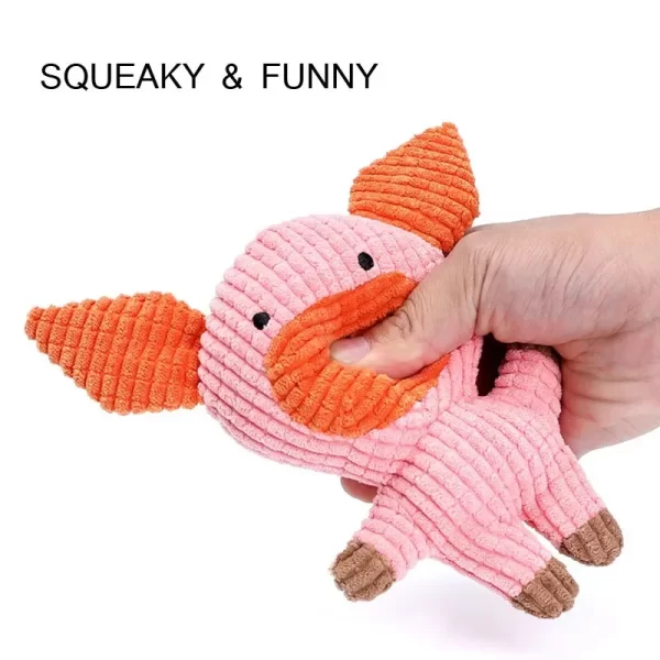 Pet Dog Cat Cute Plush Toys Squeak Pet Cow Rabbit Animal Plush Toy Dog Chew Squeaky Whistling Involved Squirrel Dog Toys - Image 10