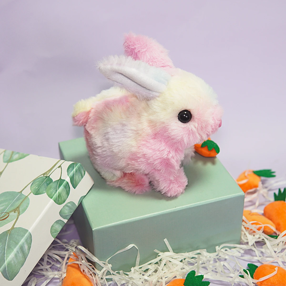 Interactive Toy Rabbit Simulated Pet with Sound and Walking Feature Long Hair Stuffed Rabbit Perfect for Easter Halloween Thanks - Image 6