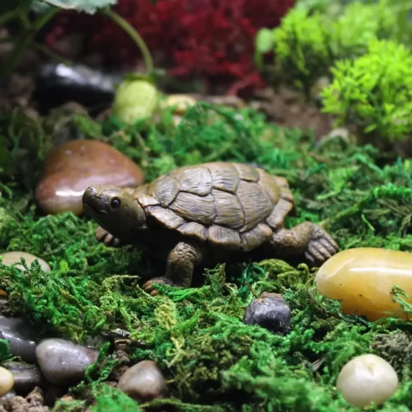 Collectible Fine Texture Miniature Figurine Simulation Small Tortoise Ornament Garden Accessories - Image 3