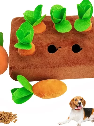 Bite-resistant Dog Toys Plush Pet Chew Toys for Small Medium Large Dogs Interactive Carrot Pet Toys Funny Puppy Puzzle Toy