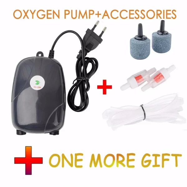 Aquarium Air Pump Fish Tank Mini Compressor Single Double Outlet with Check Valve Tube Aquatic Accessories 220V 3W 5W - Image 6