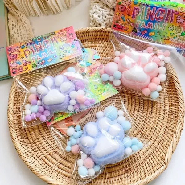 Squeeze Cat Paw Toys Cute Soft Abreact Relief Relax Toys Sticky Decompressing Pinching Cat Paw Stress Relief Squishy Toy - Image 2