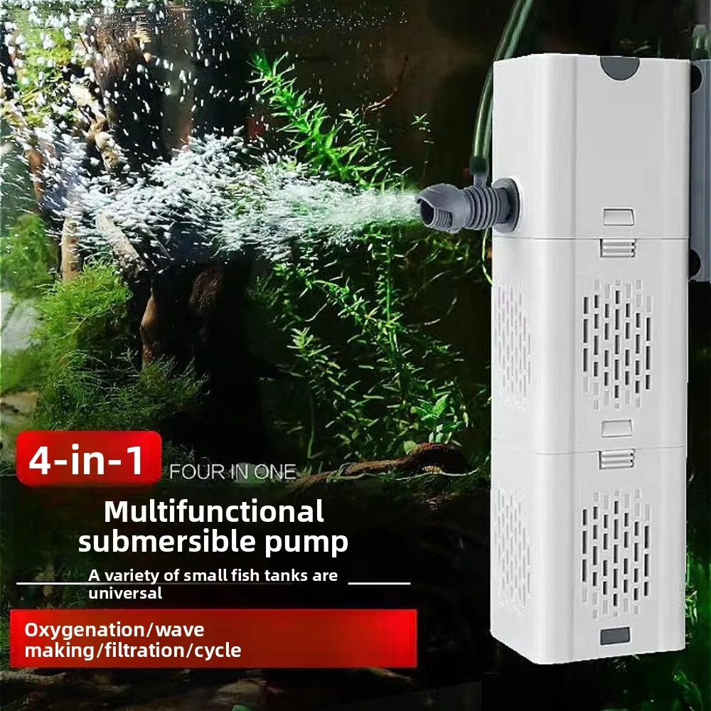 Fish Tank Filter 10w Aquarium Filter Pump Ultra-quiet Suitable for 30-40cm Built-in Oxygen Pump Water Circulation 220v700L/h - Image 2