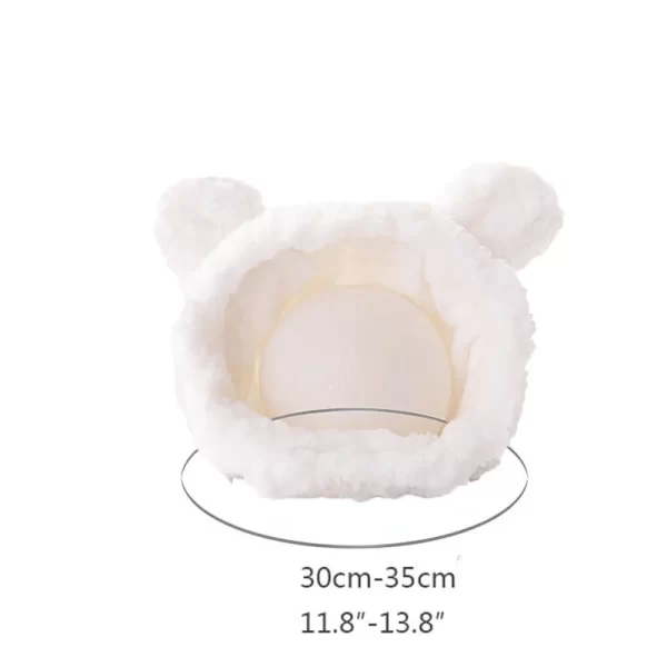 Cute Bear Rabbit Hooded Pet Cat Dog Accessories Cosplay Cat Hat Winter Lovely New Year Puppy Headgear Soft Velvet Pets Supplies - Image 7