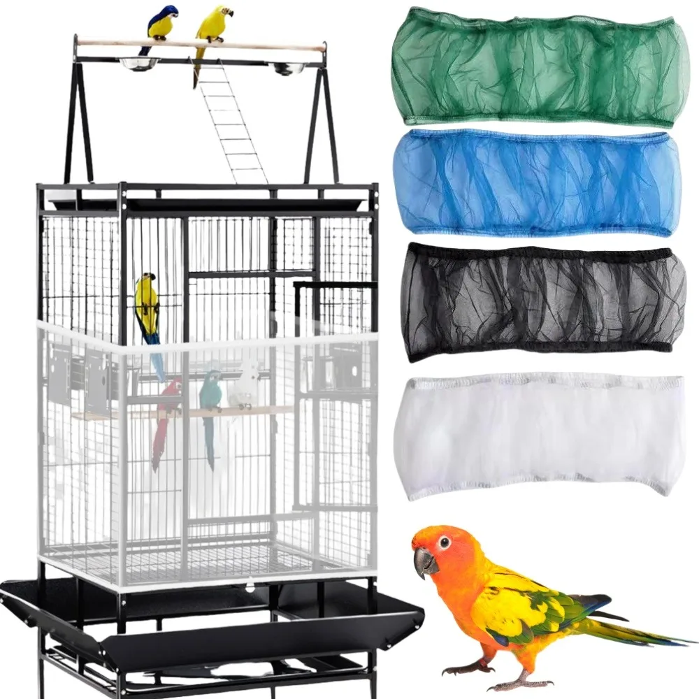 Mesh Birdcage Mesh Cover Easy To Clean Dustproof Breathable Mesh Protective Cover Birdcage Elastic Fabric Mesh Bird Accessories