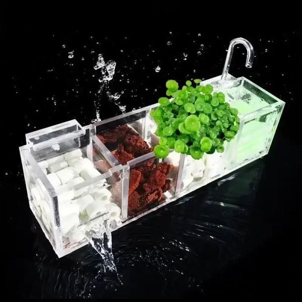 Fish Tank External Filter Box Acrylic Filters 3 In 1 Dry and Wet Separation Small Silent External Suspend Aquariums Drip Box - Image 5