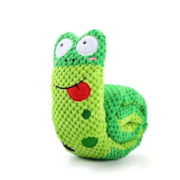 Dog Puzzle Feeder Interactive Toy Indestructible Plush Sound Squeak Puppy Toys For Resistant Foldable Snail Dogs Pet Supplies - Image 7