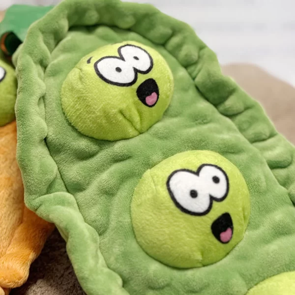 Pet Dog Snack Hiding Toys Relieve Boredom Interactive Doll  Pea Pods Sets Throwing Chasing Plush Toy Slow Food Smelling Pet Ball - Image 6