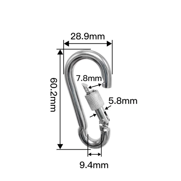 304 Stainless Steel Carabiners - Heavy Duty, Durable & Rust-Free Clips for Gym, Swing, Dog Leashes, Hammocks, Keychains - Image 13