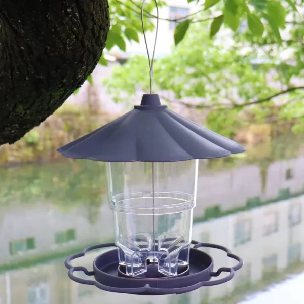 1pcs Outdoor Garden Hanging Bird Feeder Bird Feeding Station Weatherproof Bird Feeder for Garden Backyard Patio Decor - Image 3