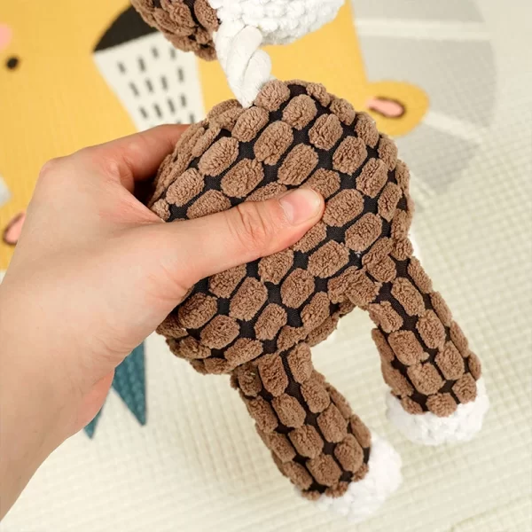 Dog Squeak Toys Plush Donkey Horse Sheep Interactive Toys For Small Medium Puppy Cat Merbau Chew Toy Lovely Dogs Accessory Safe - Image 4