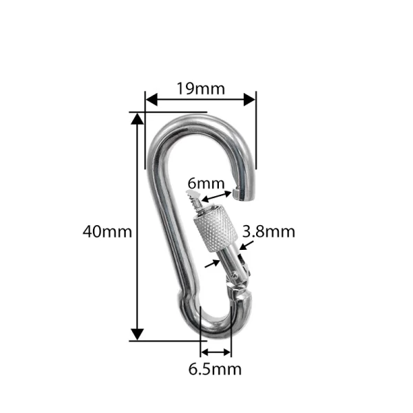 304 Stainless Steel Carabiners - Heavy Duty, Durable & Rust-Free Clips for Gym, Swing, Dog Leashes, Hammocks, Keychains - Image 11