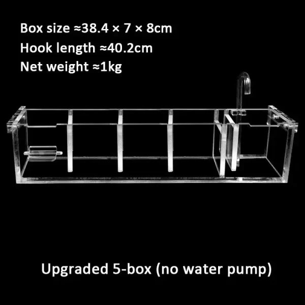 Fish Tank External Filter Box Acrylic Filters 3 In 1 Dry and Wet Separation Small Silent External Suspend Aquariums Drip Box - Image 9