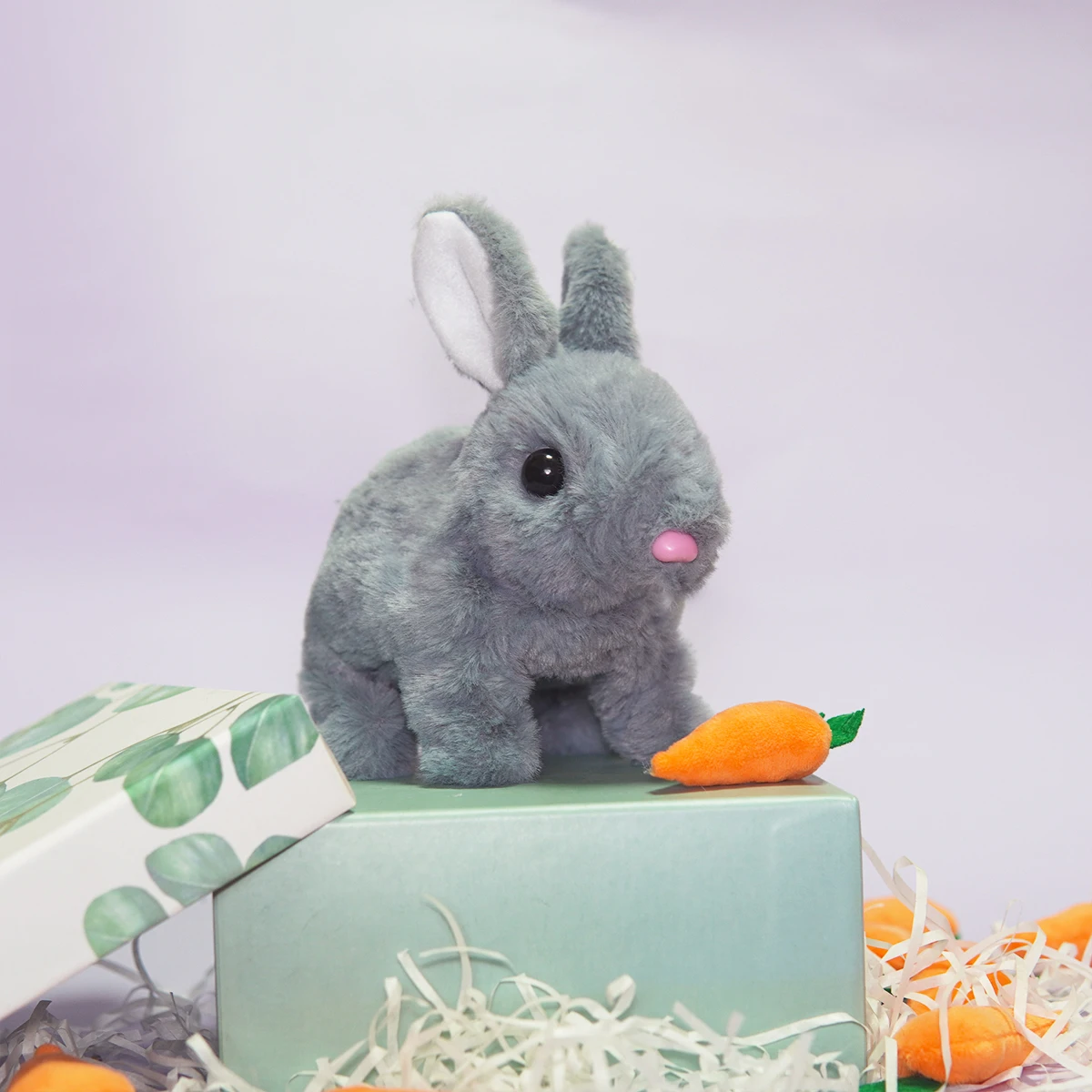 Interactive Toy Rabbit Simulated Pet with Sound and Walking Feature Long Hair Stuffed Rabbit Perfect for Easter Halloween Thanks - Image 9