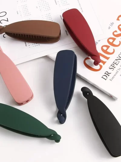 Hairpins Hair Accessories Frosted Solid Color Banana Clip Hair Claws Ponytail Holder Hair Clips