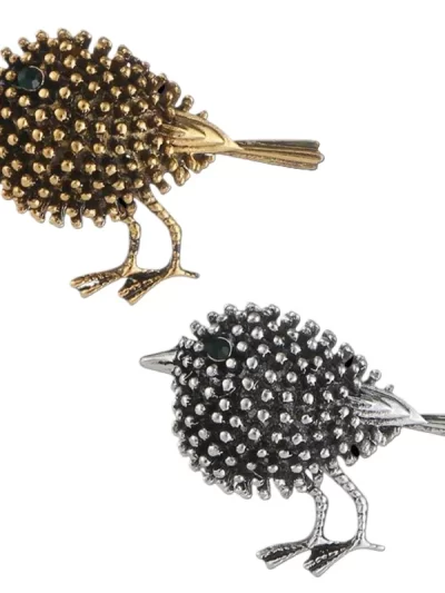 European and American Fashion Retro Bird Brooch Minimalist Women's Personalized Small Animal Clothing Accessories