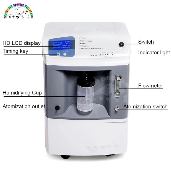 Veterinary Oxygen Machine 10L Pet Hospital Equipment High Flow Oxygen Generator Vet Machine - Image 4