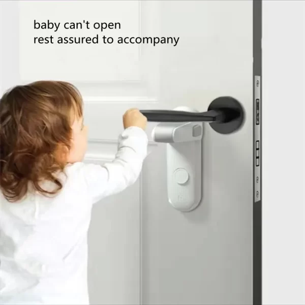Child safety door handle lock Pet room door handle lock protection Baby door handle lock Easy to install and use - Image 3