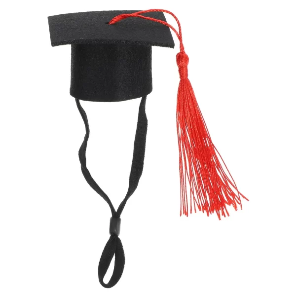 Mini Graduation Cap Small Pets Black Photo Prop Hat Pet Cosplay Costume Dog Accessories Lightweight Safe Material Washable - Image 4