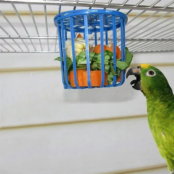 3 Pcs Parrot Feeder Bird Cage Fruit Vegetable Hanging Basket Hanging Toy Bird Feeder Basket Creative Multifunctional Bird Feeder - Image 2
