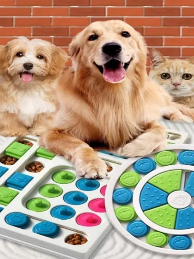 Dog Puzzle Toys Slow Feeder Interactive Increase Puppy IQ Food Dispenser Slowly Eating NonSlip Bowl Pet Cat Dogs Training Game