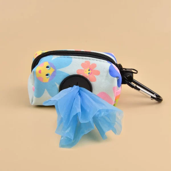 Flower Print Cute Design Pet Poop Bag Holder Dispenser Without Poop Bag Can Attached Any Dog Leashes - Image 2
