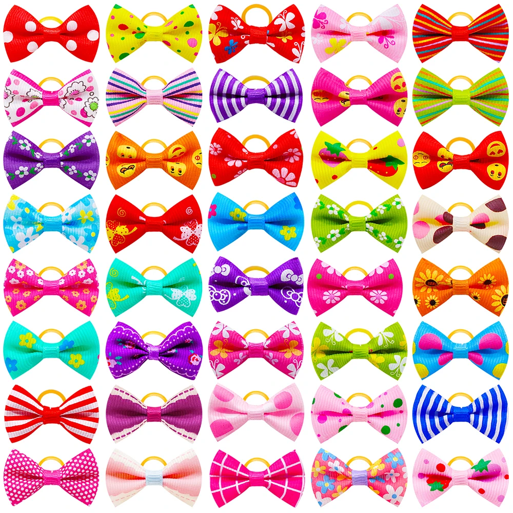 10/20pcs Pet Accessories Dog Hair Bows Cat Dog Hair Bows Mix Colours Small Dog Hair Rubber Bands Dog Grooming Accessories - Image 4