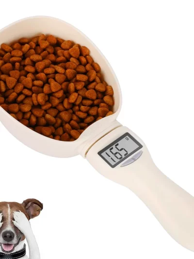 Pet Food Measuring Scoop Food Scale Electronic Dog Cat Feeding Bowl Detachable Measuring Tool Digital Display Weighting Spoon