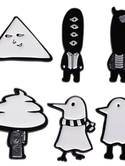 Animal Brooch Cute Funny White Bird Metal Badge Small Accessories Wholesale Decorative Brooches Cap Pin Bag Pins and Badges Hat