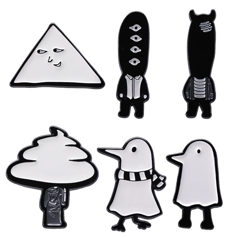 Animal Brooch Cute Funny White Bird Metal Badge Small Accessories Wholesale Decorative Brooches Cap Pin Bag Pins and Badges Hat