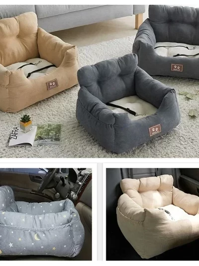 Fashionable Travel Car Carriers Pet Car Seat Cover Pet Carrying Bag Pet Seat Cover Sofa Seat Pad Safe Outdoors Traveling Indoor