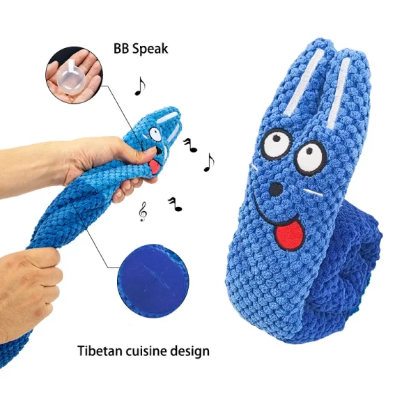 Dog Puzzle Feeder Interactive Toy Indestructible Plush Sound Squeak Puppy Toys For Resistant Foldable Snail Dogs Pet Supplies - Image 4