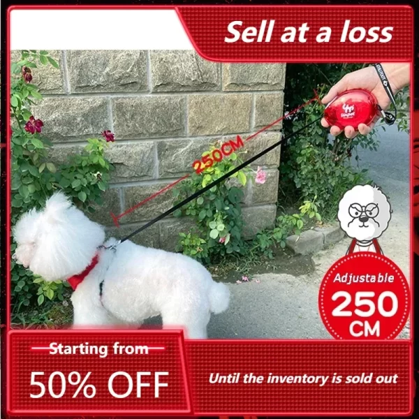 Pet Retractable Dog Leash Automatic Extension of The Leash for Pets Puppy  Dog Accessories Chihuahua Yorkshire Nylon Adjustable