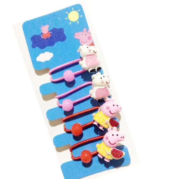 Peppa Pig Hairpins Hair Rope Children Kawaii Peppa Pig George Hairpins Hair Rope Bb Clip Girls Peppa Pig Accessories Students - Image 8