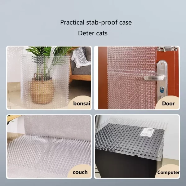 Pet Training Mat with Prickle Spikes Anti Digging Climbing Deterrent Pad for Cats Dogs Adjustable Indoor Outdoor Duty Protector - Image 8