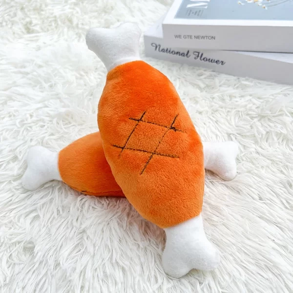 Cute Dog Toys Squeak Chew Chicken Leg Plush Interactive Toy For Cat Dog Accessories Pet Supplies Relieve Stress, Be Fun And Safe - Image 7