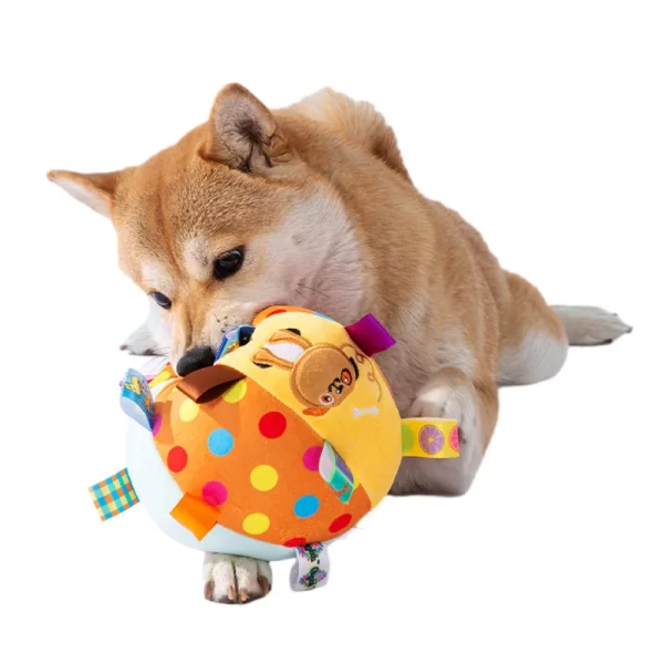 Plush Dog Vocal Toy Ball Funny Interactive Pet Toys with Bells Cleaning Tooth Chew Toy For Small Large Dogs Cats Puppy Plaything - Image 4